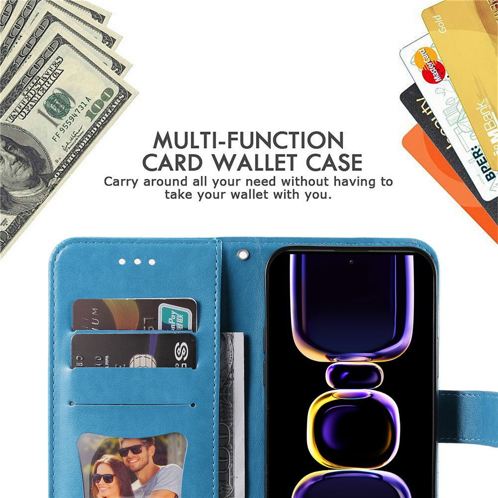 For Xiaomi Poco F5 Pro 5G / Redmi K60 Pro 5G / K60 5G Case Floral Pattern PU Leather Wallet Stand Phone Cover