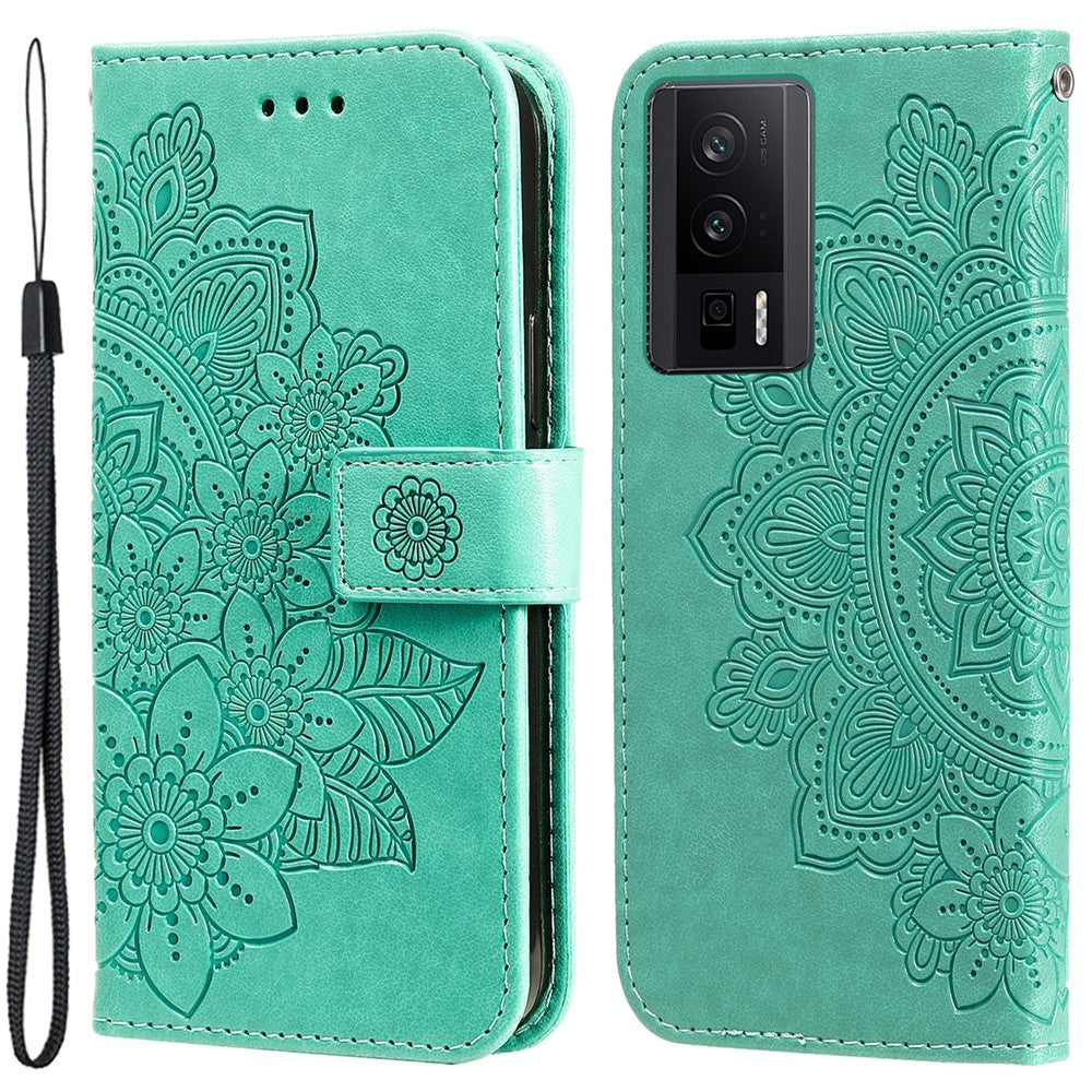 For Xiaomi Poco F5 Pro 5G / Redmi K60 Pro 5G / K60 5G Case Floral Pattern PU Leather Wallet Stand Phone Cover
