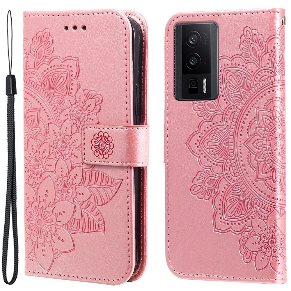 For Xiaomi Poco F5 Pro 5G / Redmi K60 Pro 5G / K60 5G Case Floral Pattern PU Leather Wallet Stand Phone Cover