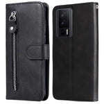 Xiaomi Poco F5 Pro 5G / Redmi K60 Pro 5G / K60 5G Blixtlåsficka mobilskal Kalvstruktur PU-läder Stativ Plånboksfodral