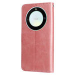 For Honor X40 5G / X9a 5G / Magic5 Lite 5G Calf Texture Zipper Pocket Phone Case PU Leather Wallet Stand Anti-drop Cover