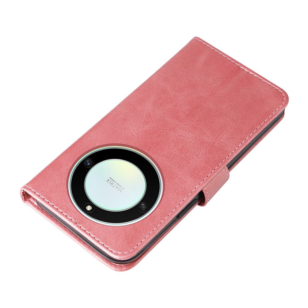 For Honor X40 5G / X9a 5G / Magic5 Lite 5G Calf Texture Zipper Pocket Phone Case PU Leather Wallet Stand Anti-drop Cover