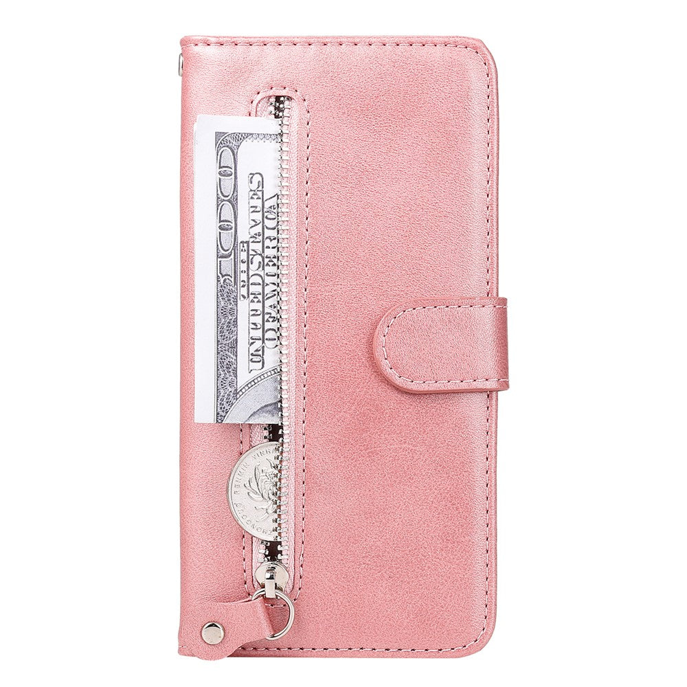 For Honor X40 5G / X9a 5G / Magic5 Lite 5G Calf Texture Zipper Pocket Phone Case PU Leather Wallet Stand Anti-drop Cover