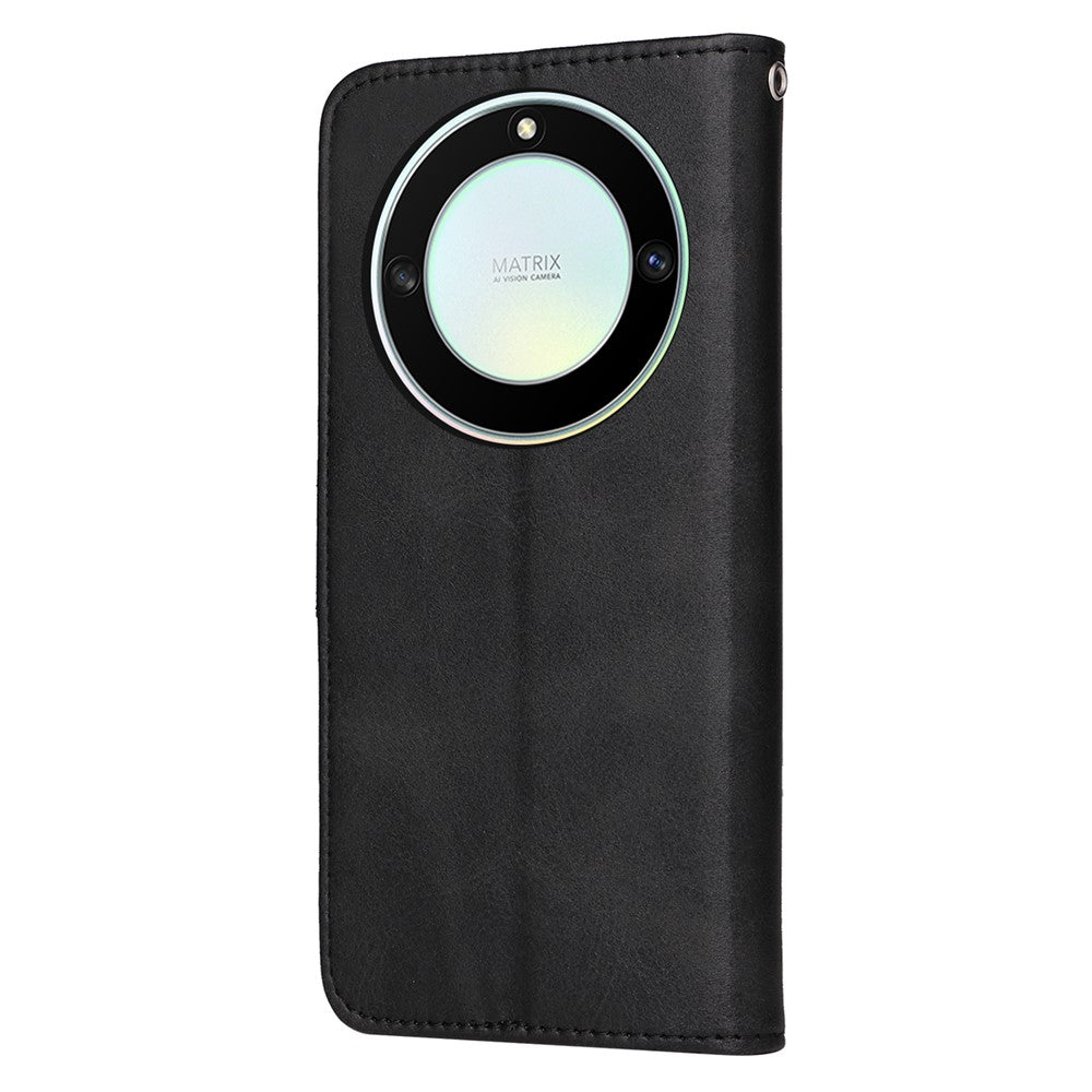 For Honor X40 5G / X9a 5G / Magic5 Lite 5G PU Leather Phone Case Stand Wallet Calf Texture Smartphone Cover