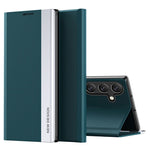 Til Samsung Galaxy A34 5G galvaniseret telefonetui PU-læder flip stander telefoncover