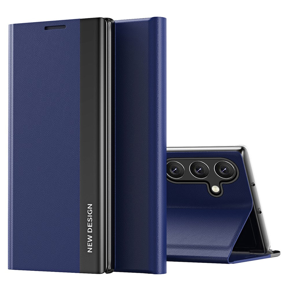Til Samsung Galaxy A34 5G galvaniseret telefonetui PU-læder flip stander telefoncover
