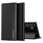Til Samsung Galaxy A34 5G galvaniseret telefonetui PU-læder flip stander telefoncover