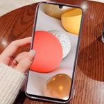 KADEM For Samsung Galaxy A42 5G / M42 5G Gradient Glitter Powder TPU Cover Rhinestone Decor Flower Pattern Anti-drop Protective Case