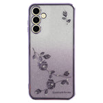 KADEM Telefoncover til Samsung Galaxy A54 5G, Gradient Glitterpulver Rhinstensdekoration Blomstermønster TPU Telefoncover