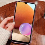 KADEM For Samsung Galaxy A32 5G / M32 5G TPU Cover Rhinestone Decor Flower Pattern  Gradient Glitter Powder Phone Case