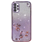KADEM til Samsung Galaxy A23 5G (global version) / A23 4G Rhinstensdekoreret telefoncover med glitterblomstermønster i gradient og TPU-cover