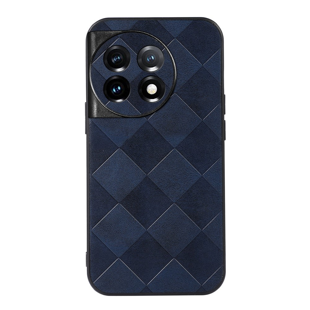 PC+TPU+PU-läderfodral för OnePlus 11 5G, reptåligt mobilskal med rutmönster
