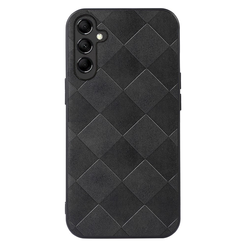 For Samsung Galaxy A24 4G (162.1 x 77.6 x 8.3mm) Phone Case Grid Texture PU Leather+PC+TPU Hybrid Phone Cover Shell