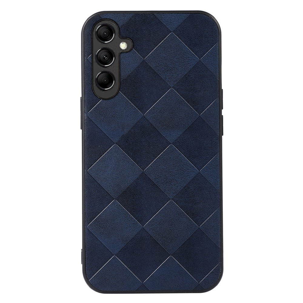 For Samsung Galaxy A24 4G (162.1 x 77.6 x 8.3mm) Phone Case Grid Texture PU Leather+PC+TPU Hybrid Phone Cover Shell