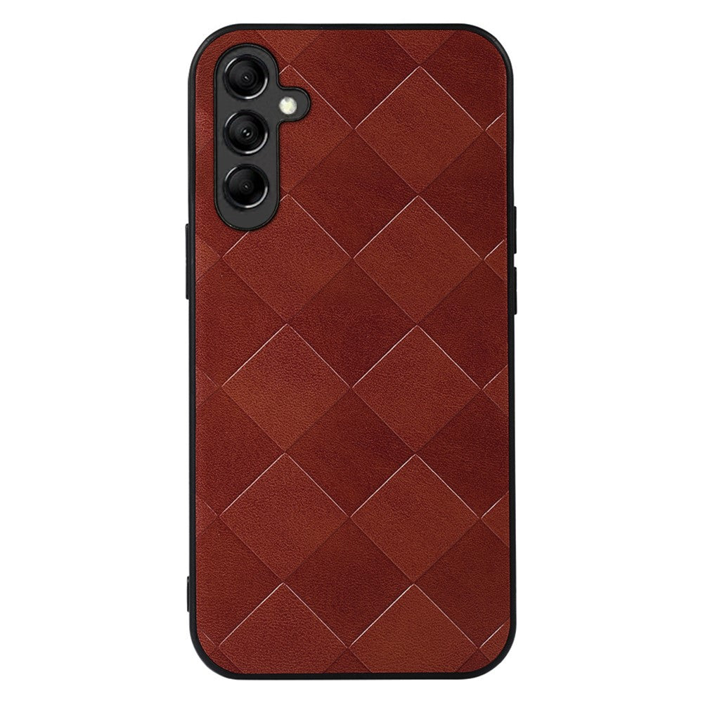 For Samsung Galaxy A24 4G (162.1 x 77.6 x 8.3mm) Phone Case Grid Texture PU Leather+PC+TPU Hybrid Phone Cover Shell
