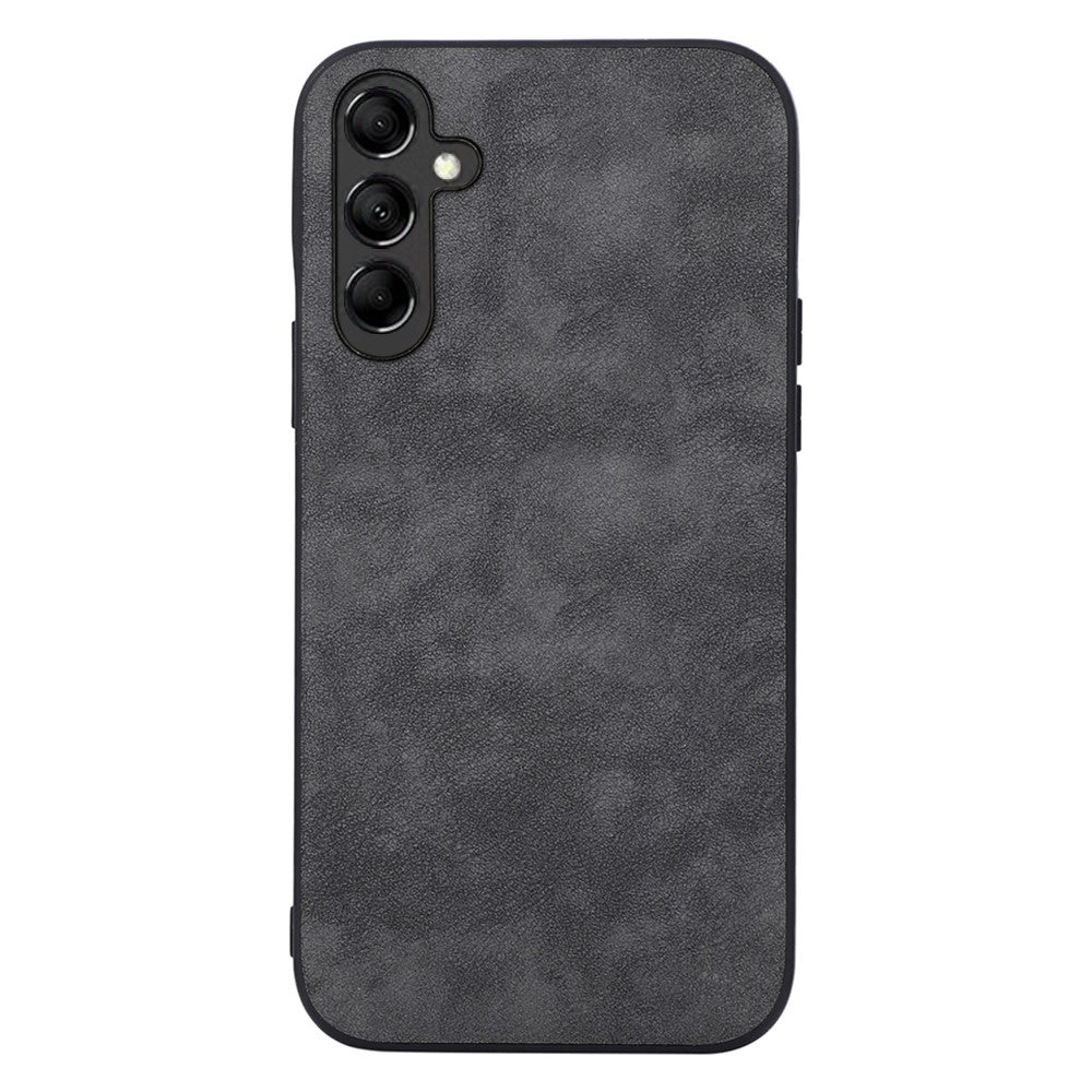For Samsung Galaxy A24 4G (162.1 x 77.6 x 8.3mm) Phone Case Textured PU Leather Coated PC+TPU Protector Cover