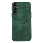 For Samsung Galaxy A24 4G (162.1 x 77.6 x 8.3mm) Phone Case Textured PU Leather Coated PC+TPU Protector Cover