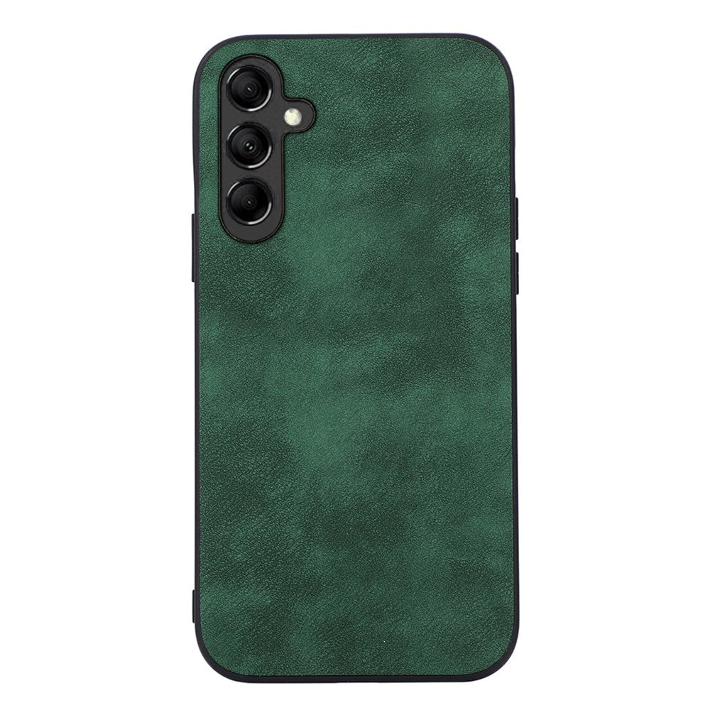 For Samsung Galaxy A24 4G (162.1 x 77.6 x 8.3mm) Phone Case Textured PU Leather Coated PC+TPU Protector Cover
