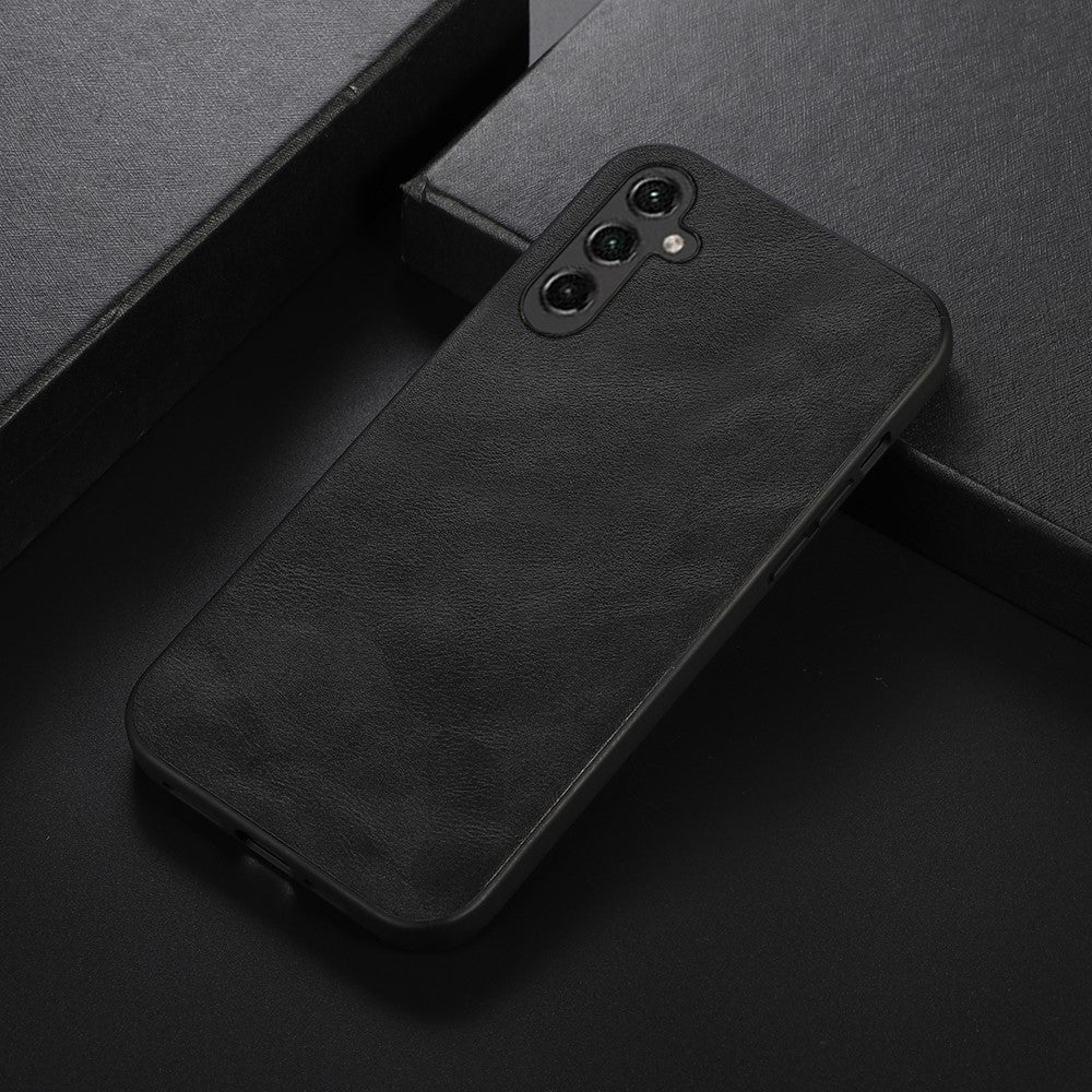 Phone Case For Samsung Galaxy A24 4G (162.1 x 77.6 x 8.3mm) , Cowhide Textured PU Leather Coated TPU+PC Protective Cover