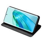 Til Honor X8a 4G Kortholder PU Læder Flip Cover Stativ Hud-venlig Følelse Mobiltelefon Cover