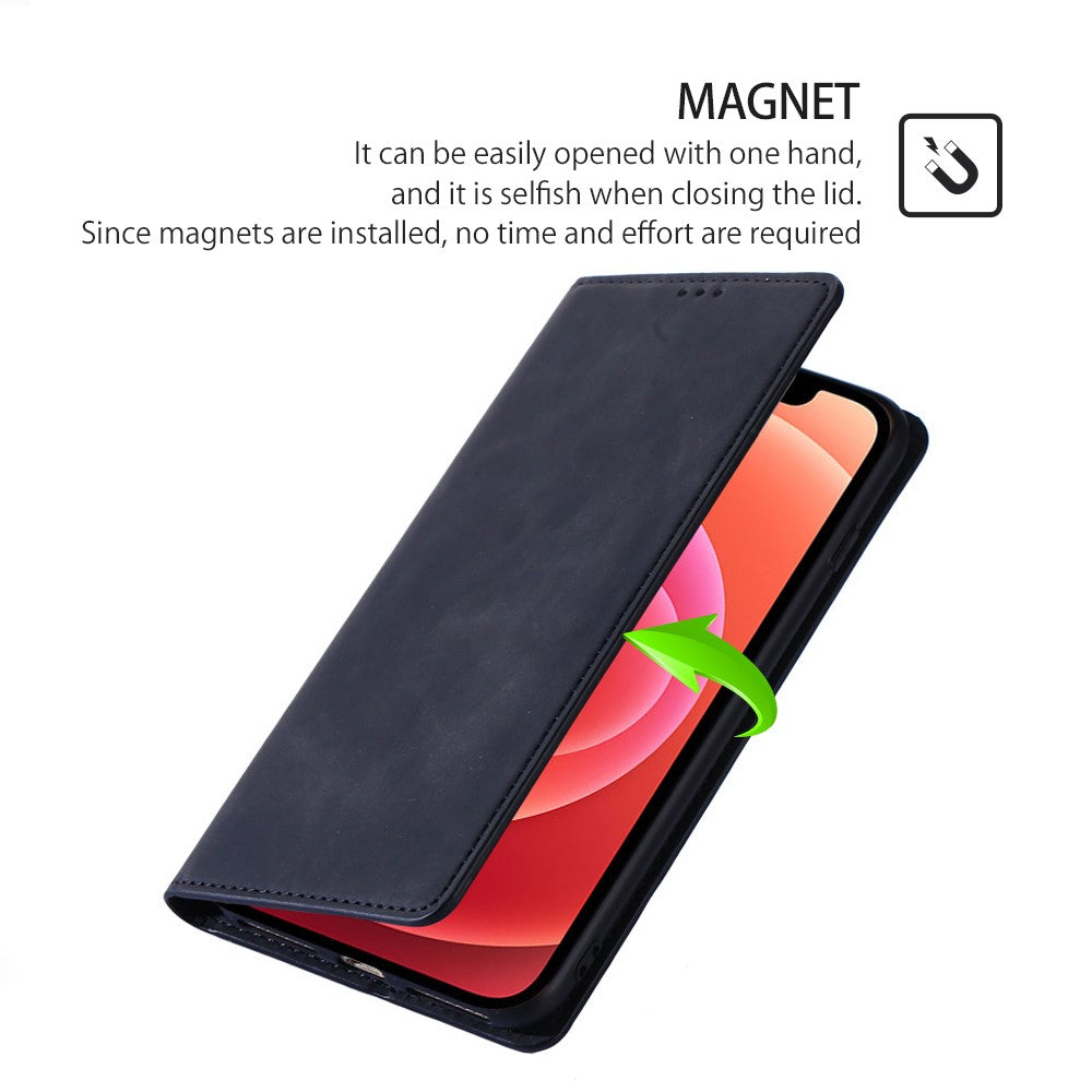 Til Honor X8a 4G Kortholder PU Læder Flip Cover Stativ Hud-venlig Følelse Mobiltelefon Cover