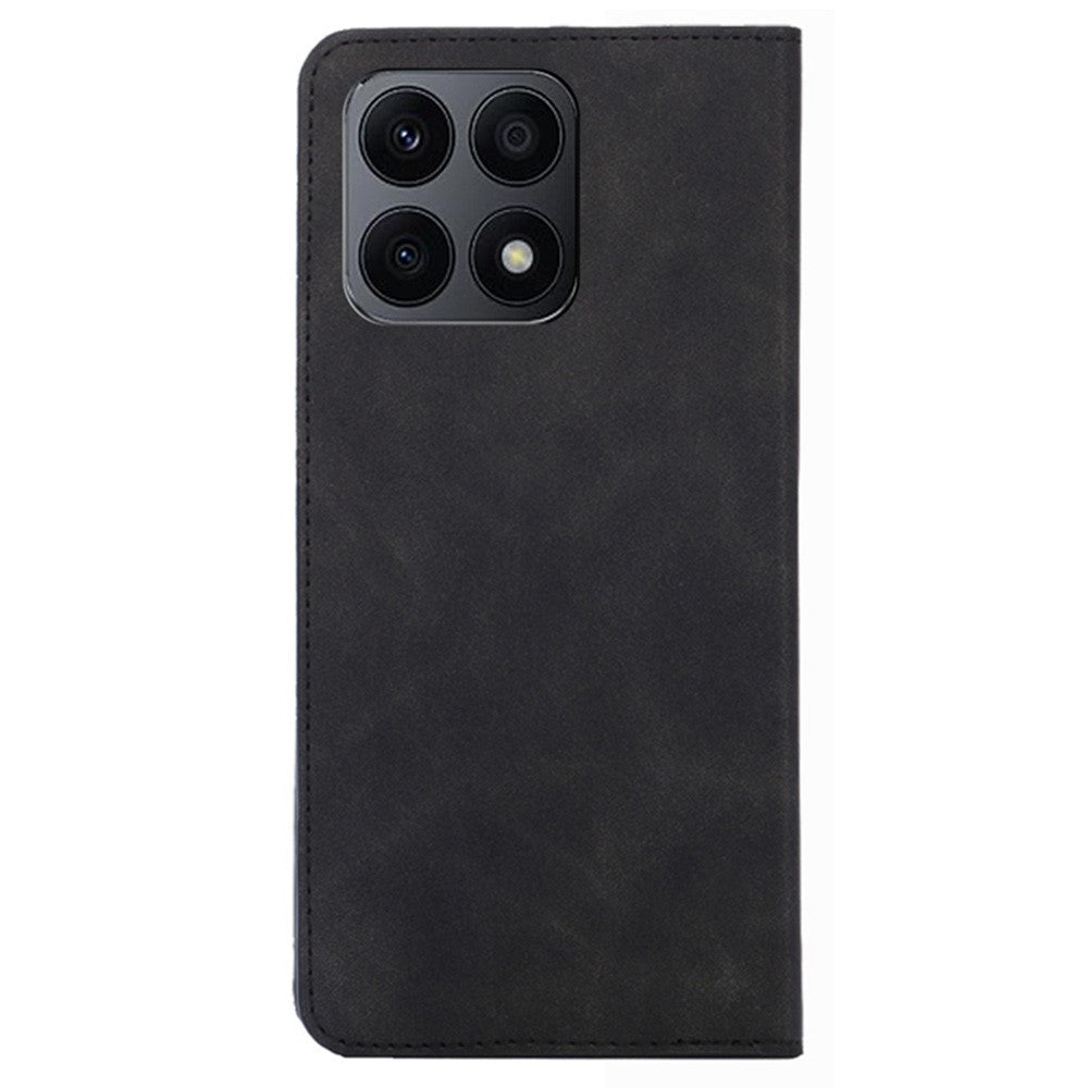 Til Honor X8a 4G Kortholder PU Læder Flip Cover Stativ Hud-venlig Følelse Mobiltelefon Cover