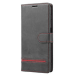 For Samsung Galaxy A04e 4G / F04 4G / M04 4G Horizontal Line PU Leather Flip Stand Case Wallet Cover
