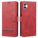 For Samsung Galaxy A04e 4G / F04 4G / M04 4G Horizontal Line PU Leather Flip Stand Case Wallet Cover