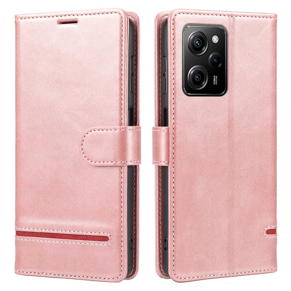 Horisontalt lædercover med linjestativ og tegnebog til Xiaomi Redmi Note 12 Pro 5G / Note 12 Pro Speed 5G / Poco X5 Pro 5G