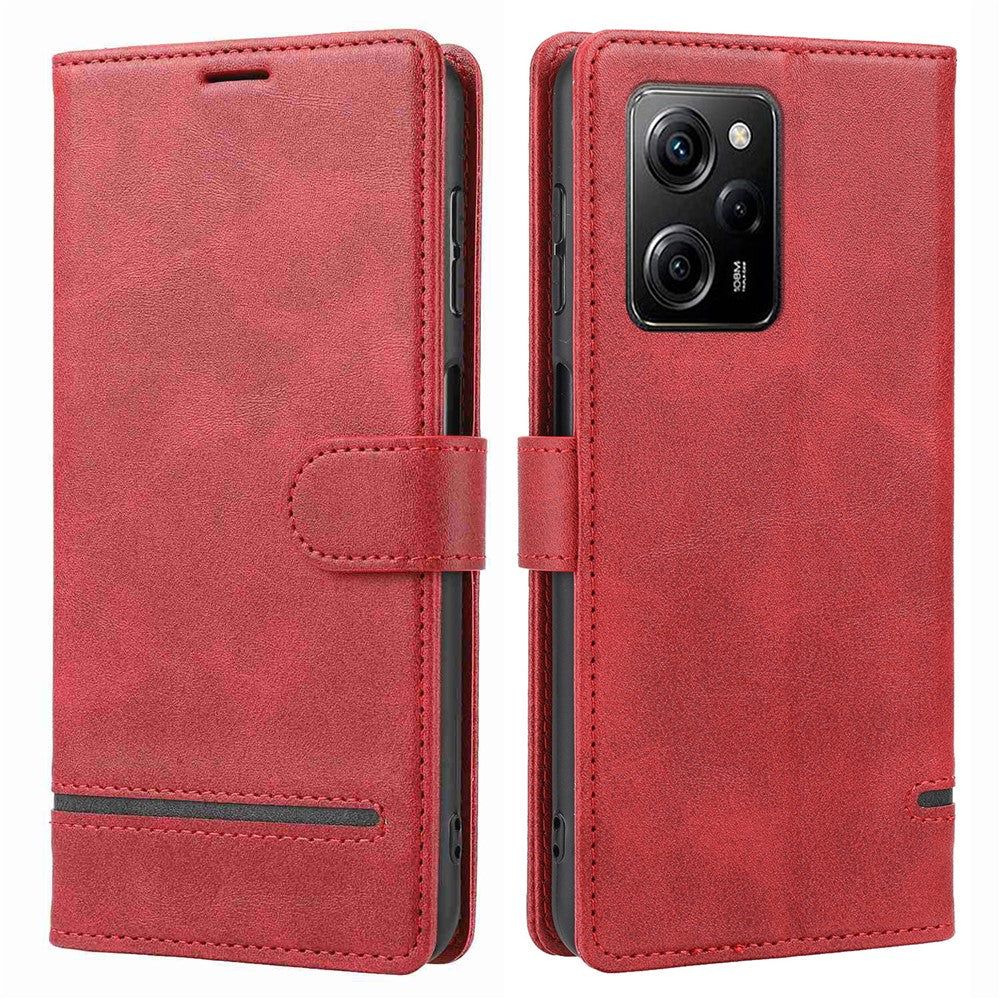 Horisontalt lædercover med linjestativ og tegnebog til Xiaomi Redmi Note 12 Pro 5G / Note 12 Pro Speed 5G / Poco X5 Pro 5G