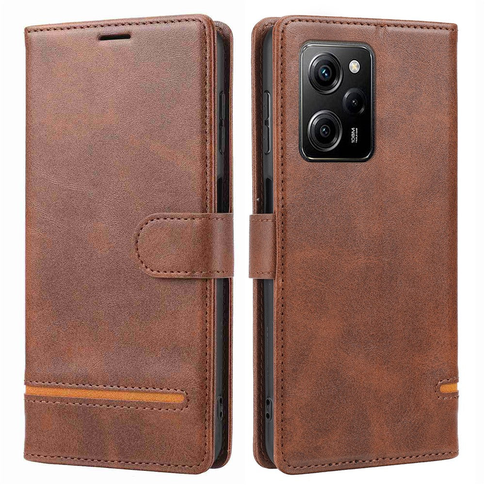 Horisontalt lædercover med linjestativ og tegnebog til Xiaomi Redmi Note 12 Pro 5G / Note 12 Pro Speed 5G / Poco X5 Pro 5G