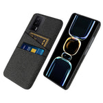 For Xiaomi Poco F5 Pro 5G / Redmi K60 Pro 5G / K60 5G Hard PC + Cloth Phone Case Protective Cover with 2 Card Slots