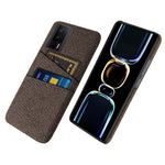 For Xiaomi Poco F5 Pro 5G / Redmi K60 Pro 5G / K60 5G Hard PC + Cloth Phone Case Protective Cover with 2 Card Slots