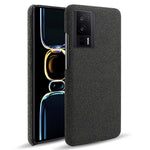 For Xiaomi Poco F5 Pro 5G / Redmi K60 Pro 5G / K60 5G Phone Case Solid Color Drop-proof Hard PC+Cloth Phone Cover