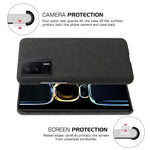 For Xiaomi Poco F5 Pro 5G / Redmi K60 Pro 5G / K60 5G Phone Case Solid Color Drop-proof Hard PC+Cloth Phone Cover