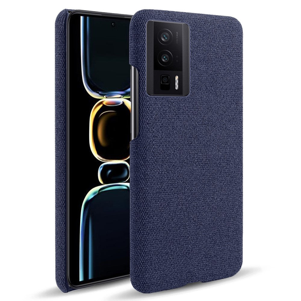 For Xiaomi Poco F5 Pro 5G / Redmi K60 Pro 5G / K60 5G Phone Case Solid Color Drop-proof Hard PC+Cloth Phone Cover