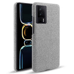 For Xiaomi Poco F5 Pro 5G / Redmi K60 Pro 5G / K60 5G Phone Case Solid Color Drop-proof Hard PC+Cloth Phone Cover