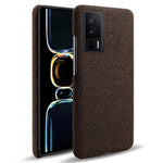 For Xiaomi Poco F5 Pro 5G / Redmi K60 Pro 5G / K60 5G Phone Case Solid Color Drop-proof Hard PC+Cloth Phone Cover
