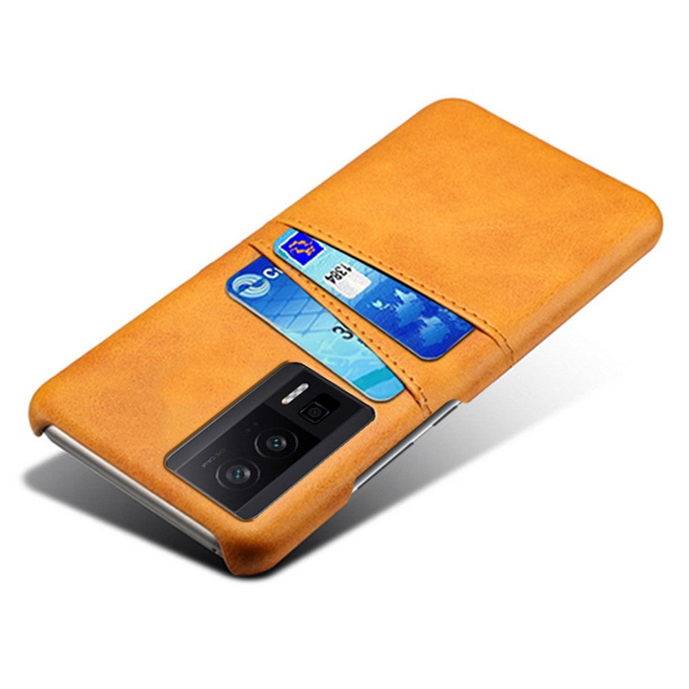 For Xiaomi Poco F5 Pro 5G / Redmi K60 Pro 5G / K60 5G PU Leather + Hard PC Phone Case Dual Card Holder Ultra Thin Protective Shell Cover
