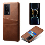 For Xiaomi Poco F5 Pro 5G / Redmi K60 Pro 5G / K60 5G PU Leather + Hard PC Phone Case Dual Card Holder Ultra Thin Protective Shell Cover