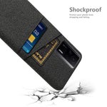 For Xiaomi Redmi K60E 5G Hard PC + Cloth Phone Case Shockproof Non-Slip Protective Cover with 2 Card Slots