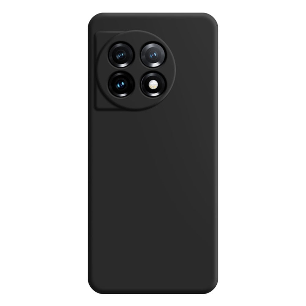 OnePlus 11 5G mjukt TPU halkfritt gummerat bakstycke fiberfodral rak kant mobilskal