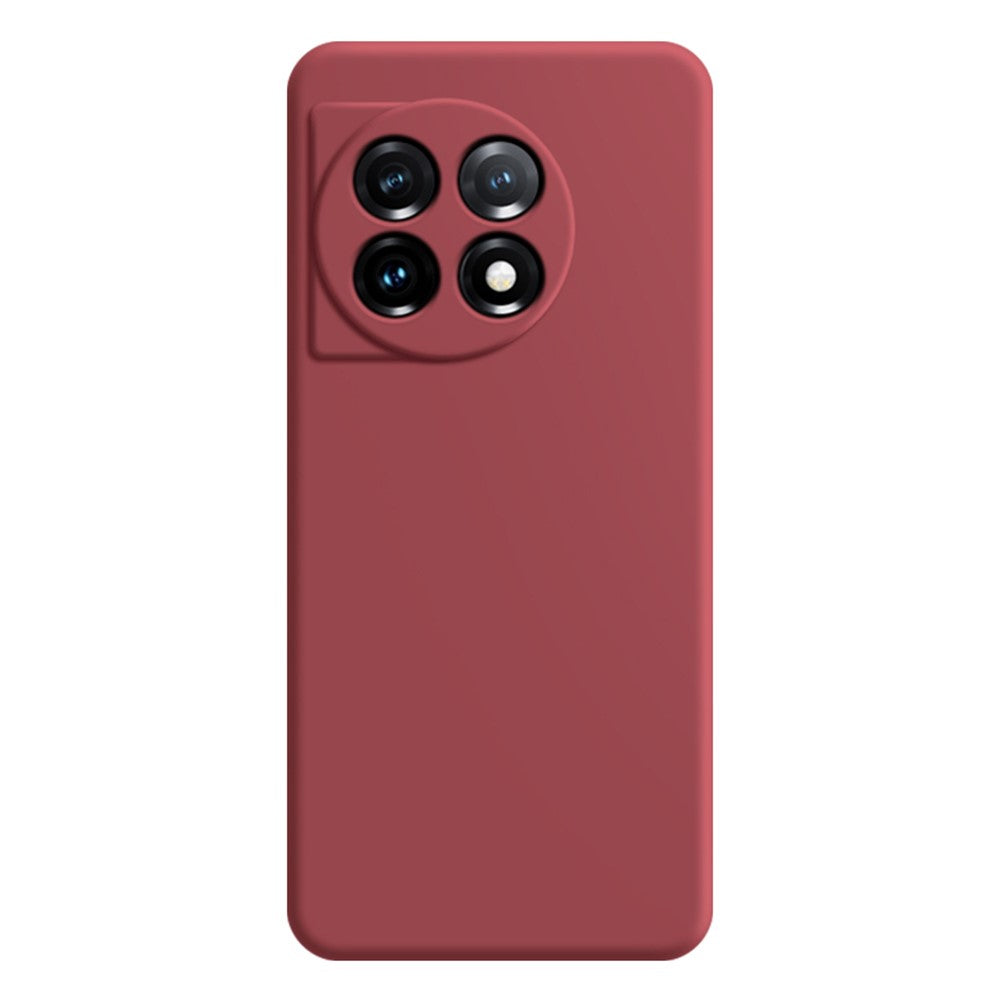 OnePlus 11 5G mjukt TPU halkfritt gummerat bakstycke fiberfodral rak kant mobilskal