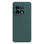 OnePlus 11 5G mjukt TPU halkfritt gummerat bakstycke fiberfodral rak kant mobilskal