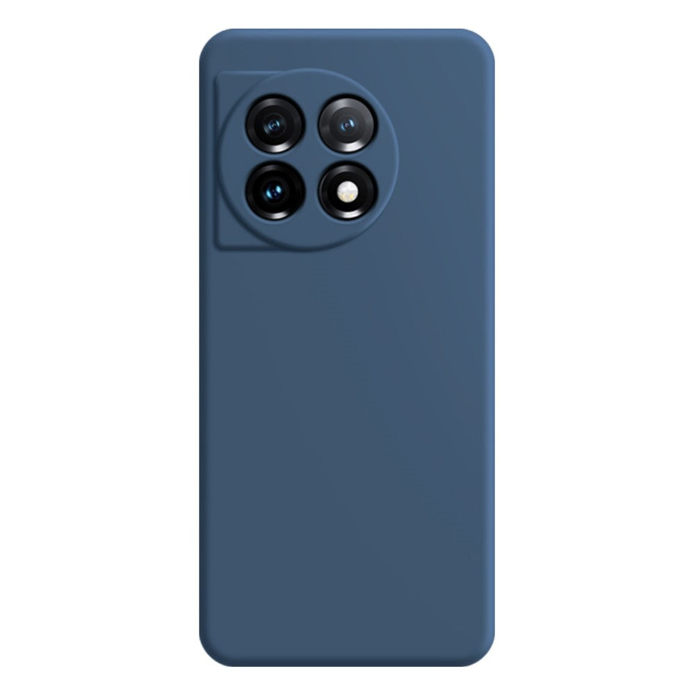 OnePlus 11 5G mjukt TPU halkfritt gummerat bakstycke fiberfodral rak kant mobilskal