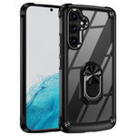For Samsung Galaxy A54 5G Ring Kickstand Phone Case Alloy Lens Frame PC + TPU Protective Cover