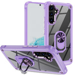For Samsung Galaxy A54 5G Ring Kickstand Phone Case Alloy Lens Frame PC + TPU Protective Cover
