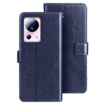 IDEWEI För Xiaomi 13 Lite / Civi 2 5G Anti-fingeravtrycksskal mobilskal Stativ PU-läder Crazy Horse Texture Plånboksfodral Flipfodral