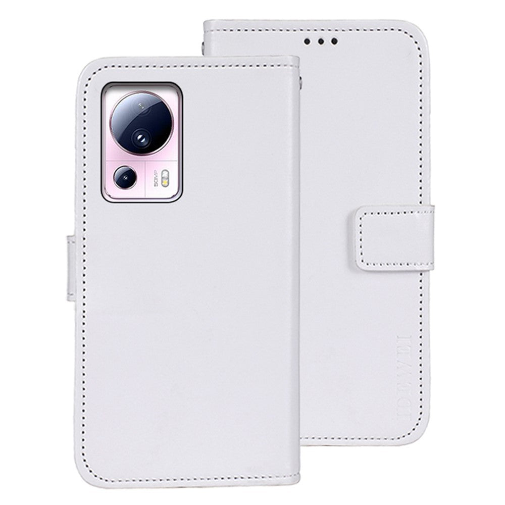 IDEWEI För Xiaomi 13 Lite / Civi 2 5G Anti-fingeravtrycksskal mobilskal Stativ PU-läder Crazy Horse Texture Plånboksfodral Flipfodral