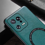 PU Leather Coated TPU+PC Back Case for Xiaomi 13 Pro 5G Phone Cover Magnetic Case Charger